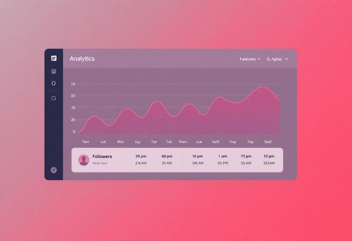 A follower activity graph by hour