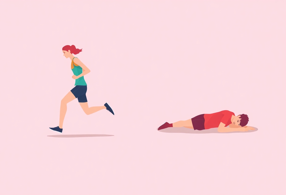 A steady runner versus a collapsed sprinter