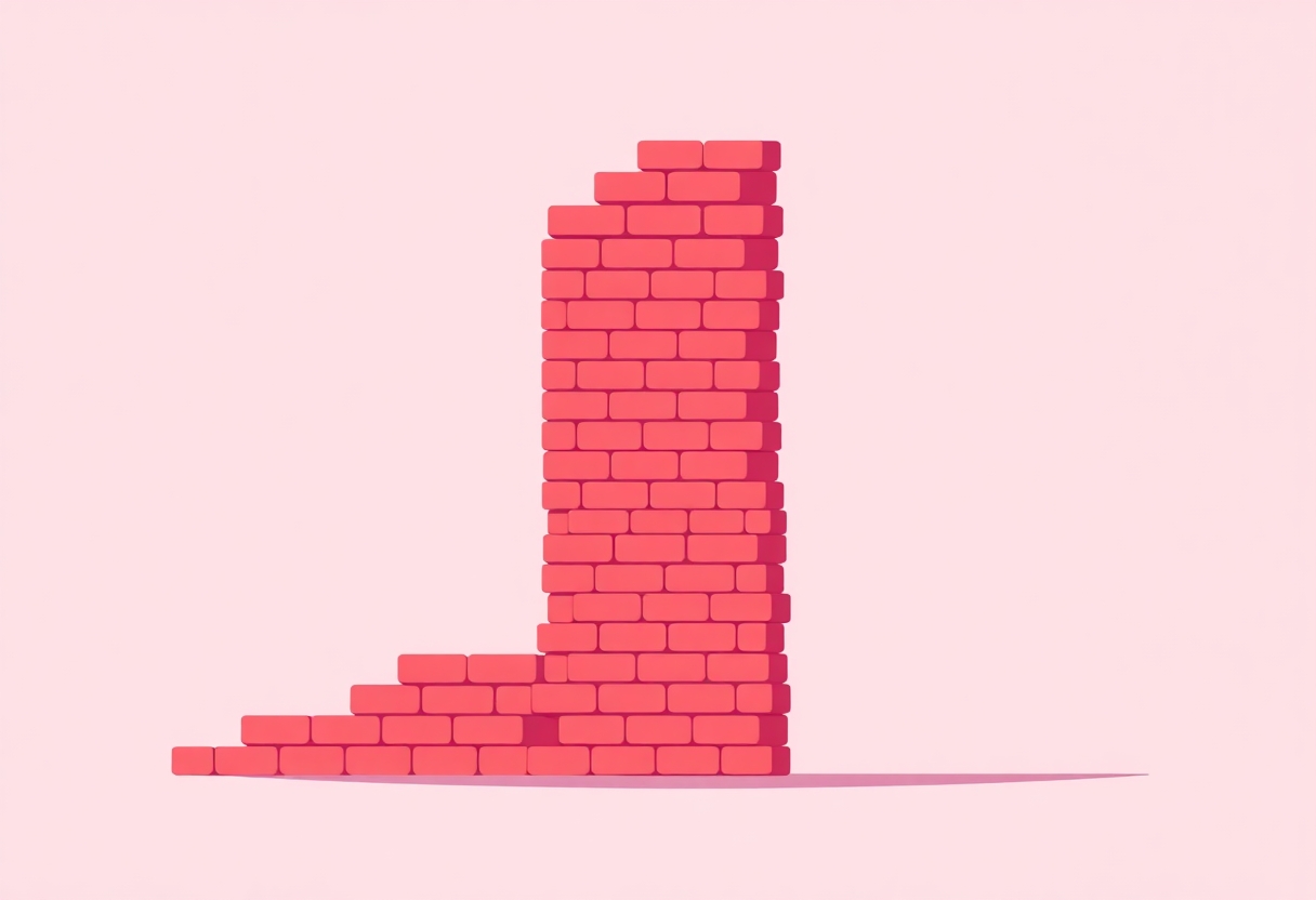 Stacked bricks versus an unstable tower